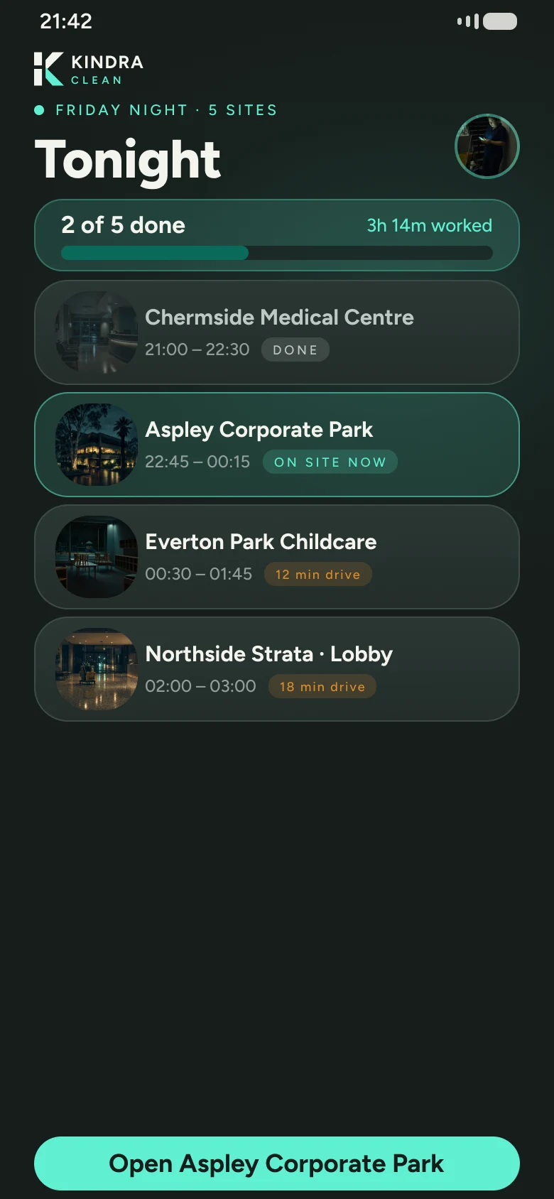 Cleaner app — tonight's run